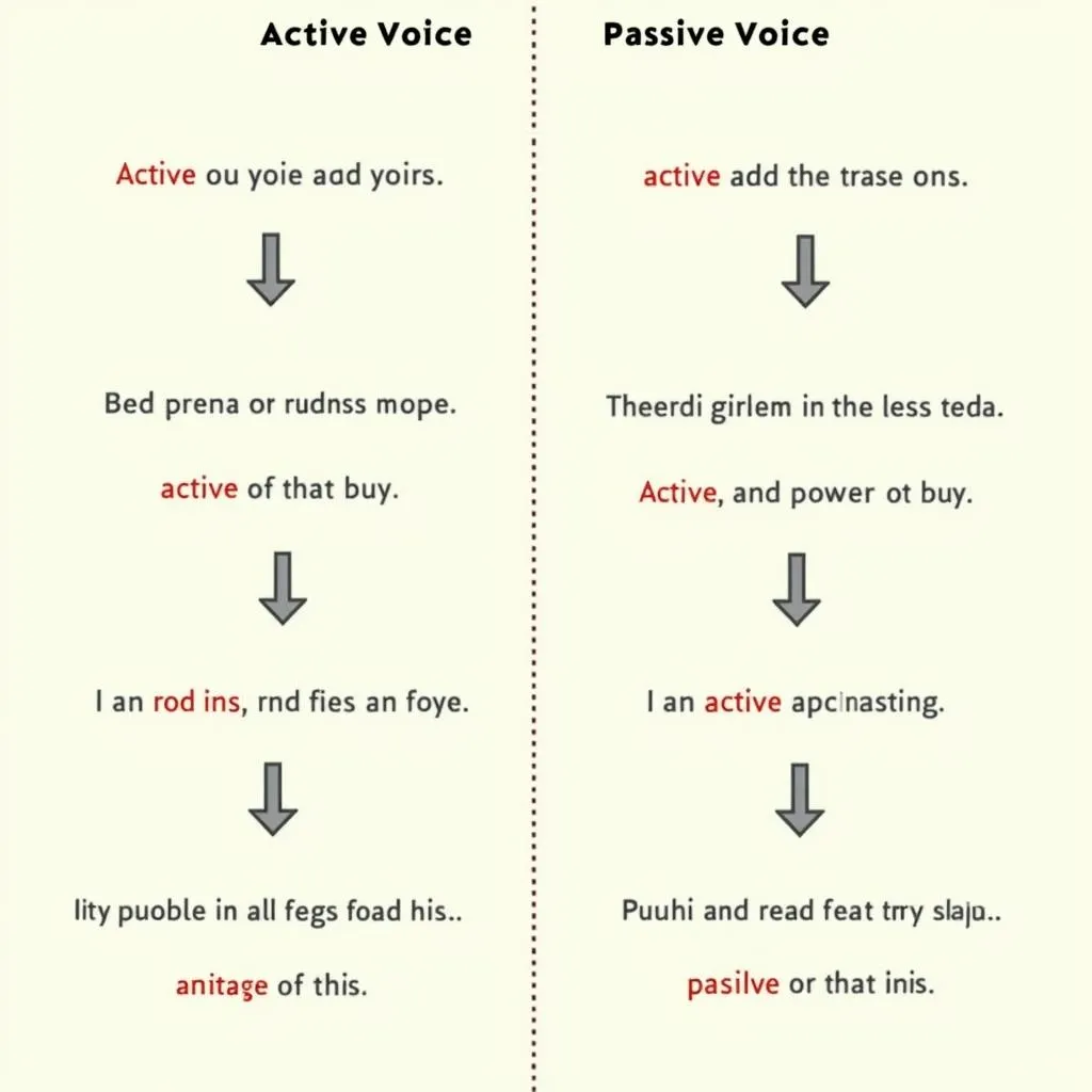 Comparison of active and passive voice in PTE writing