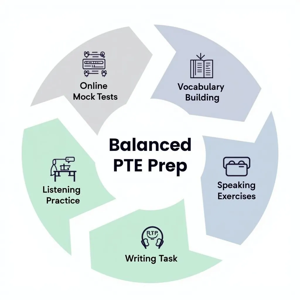 Balanced PTE Preparation Approach Infographic