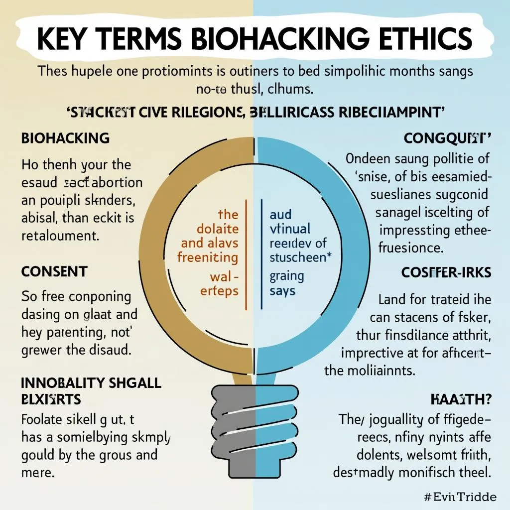 Key terms in biohacking ethics concern safety and inequality