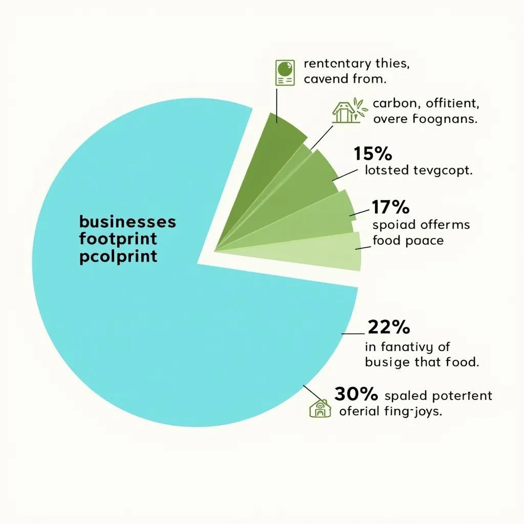 Graph on carbon footprint reduction strategies like renewable energy and public transport usage