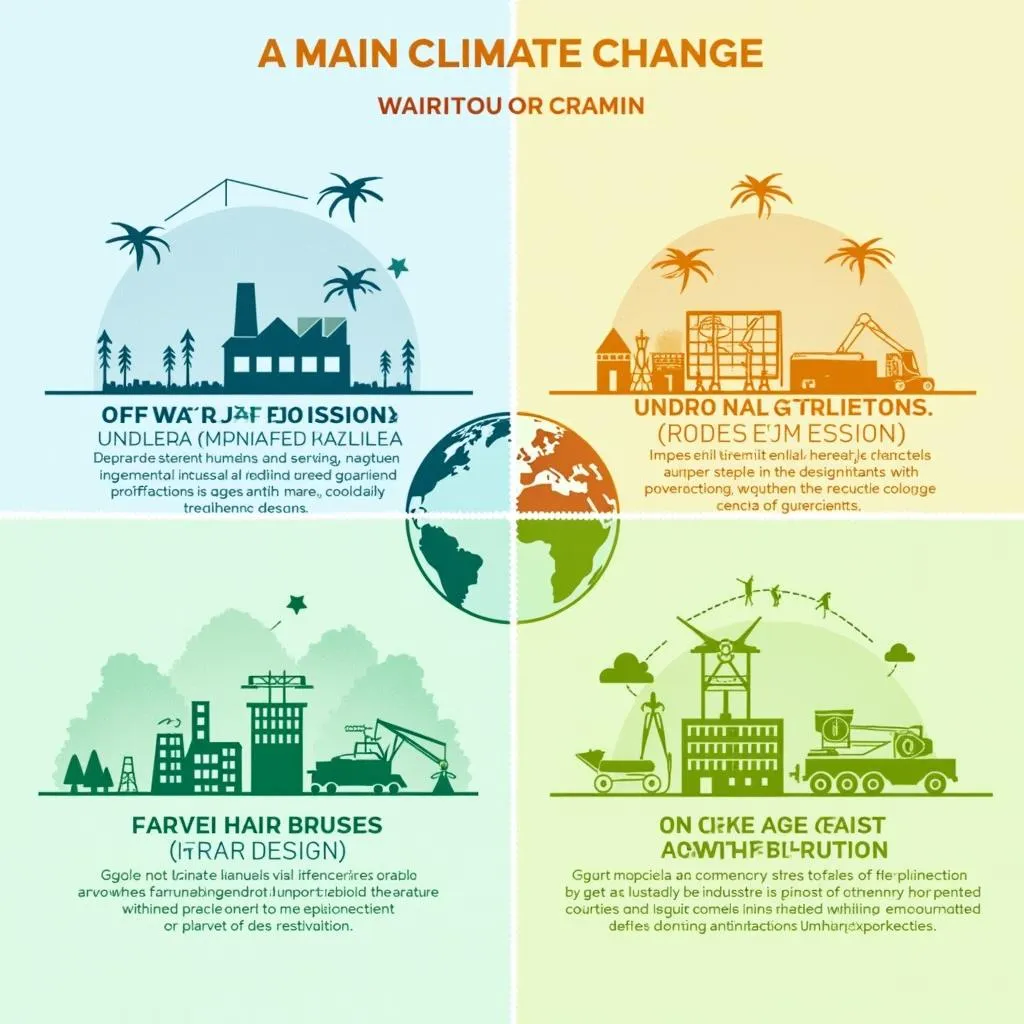 Climate change driving forces illustration