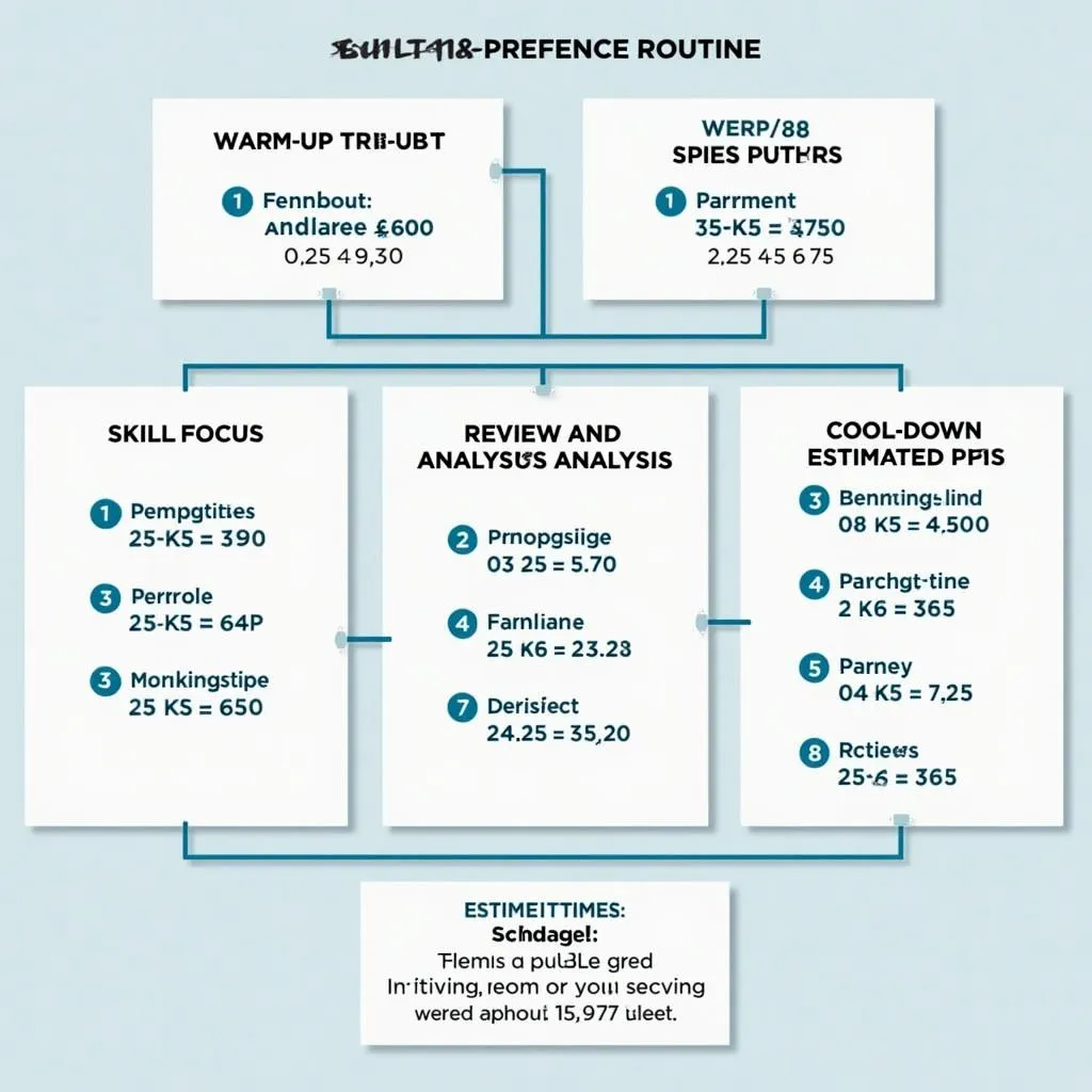 Daily PTE practice routine flowchart