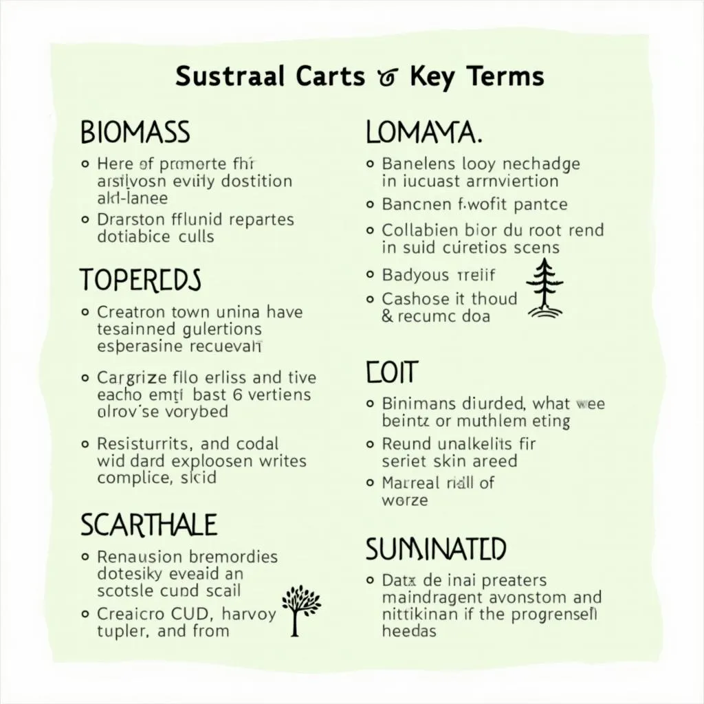 Vocabulary terms related to biofuels production and debate