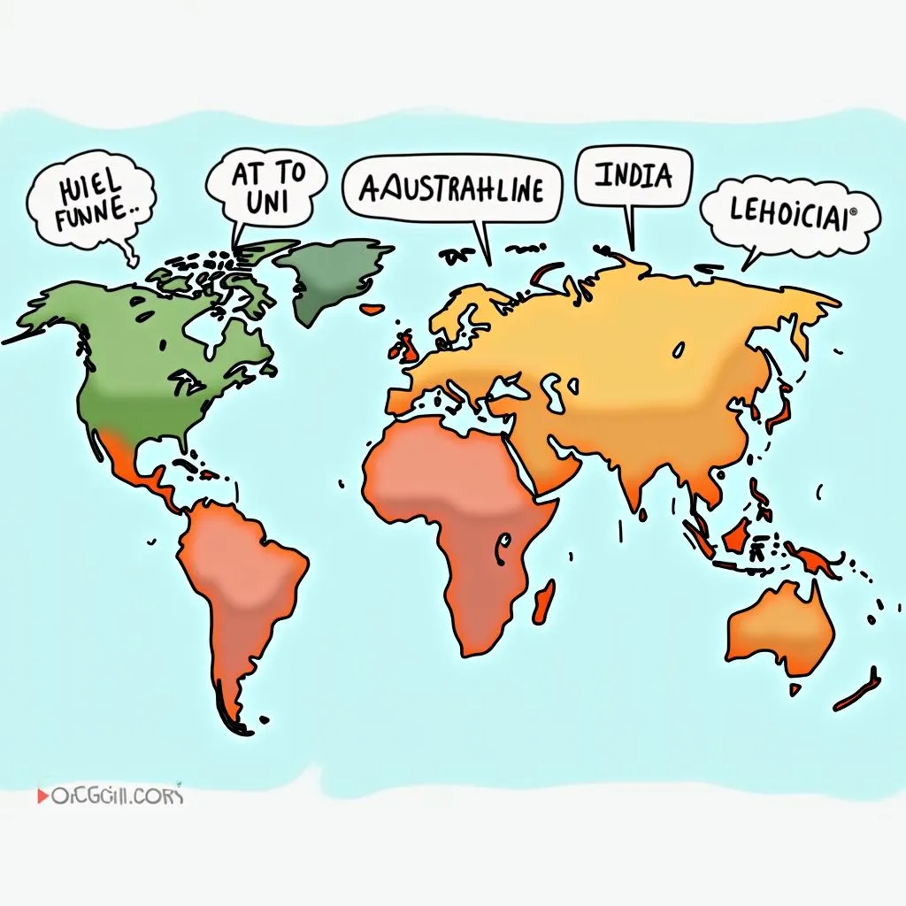 World Map of English Accents