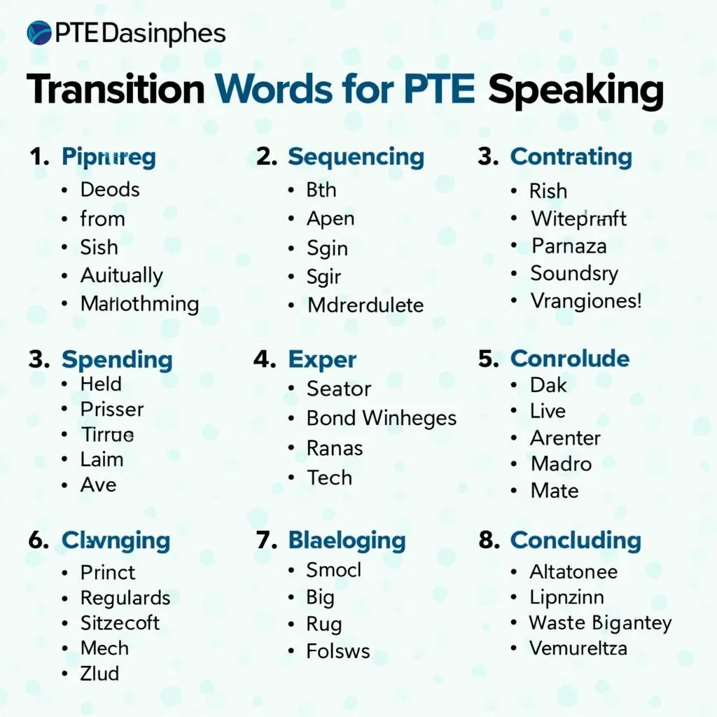 Effective transition words in PTE Speaking