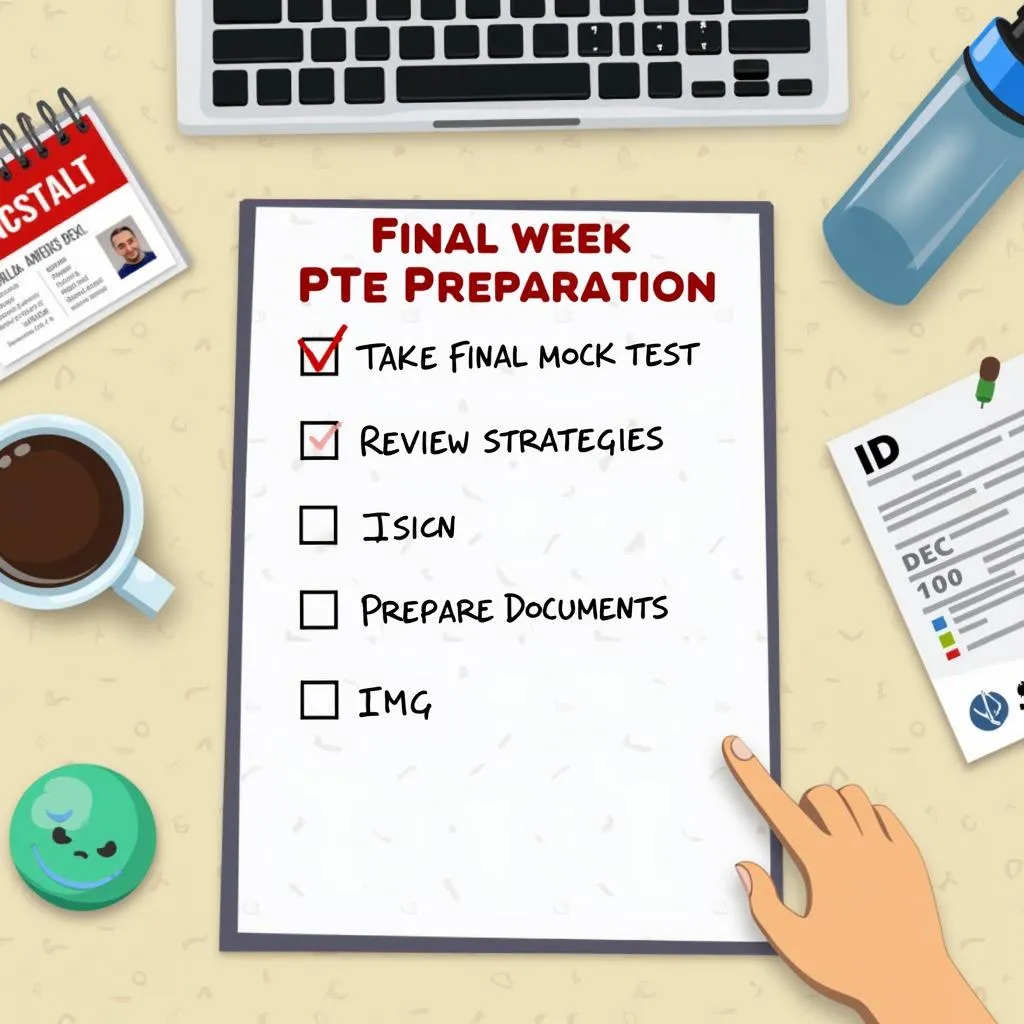 Final week PTE preparation checklist and essentials