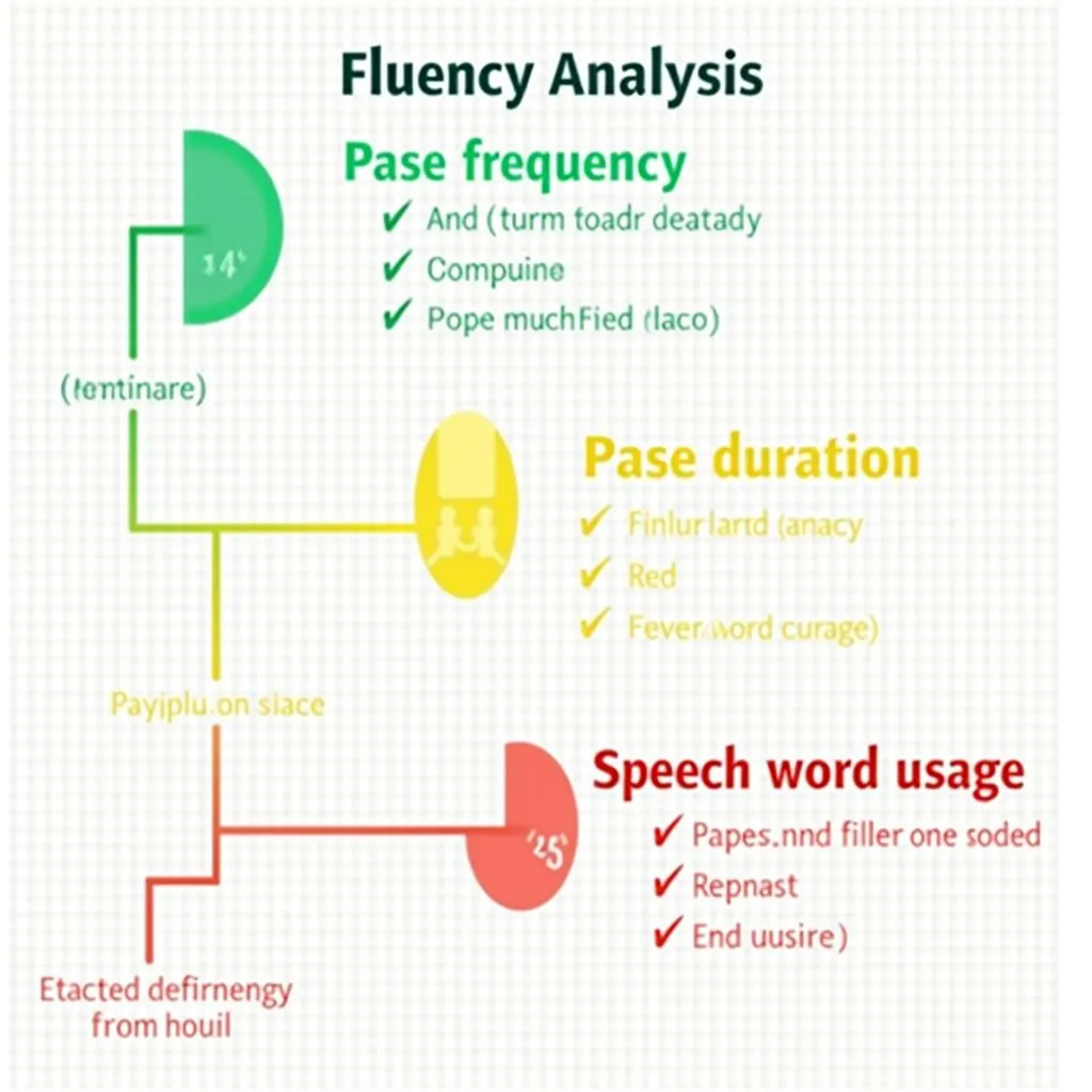 Fluency analysis chart for PTE Speaking