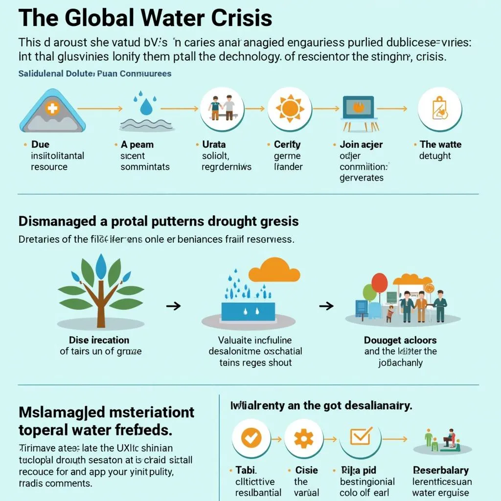 Global water crisis overview with emphasis on technological solutions and challenges