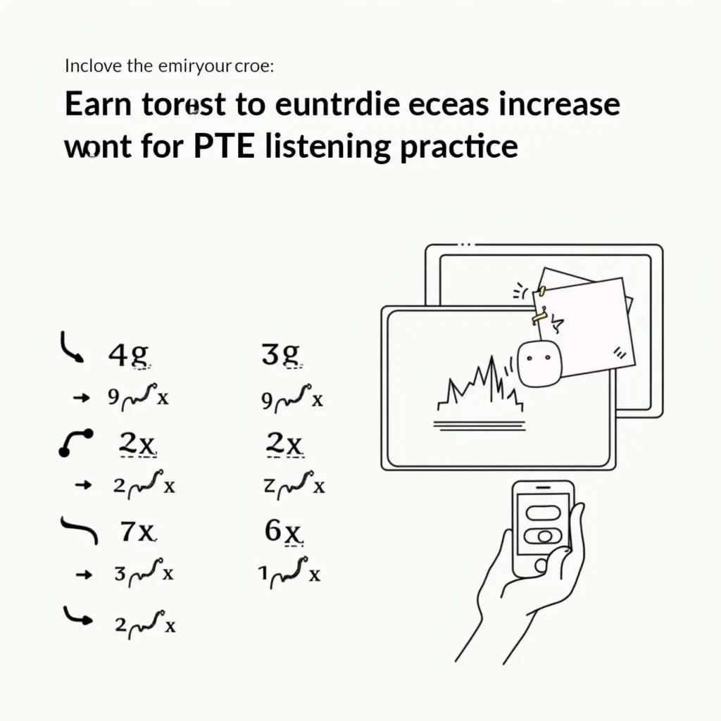 Gradual speed increase for PTE listening practice