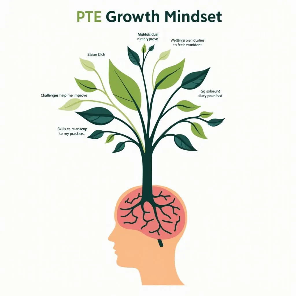 Illustration of growth mindset for PTE confidence