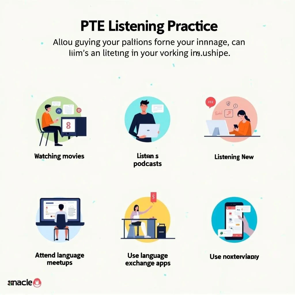 Immersion techniques for PTE listening practice