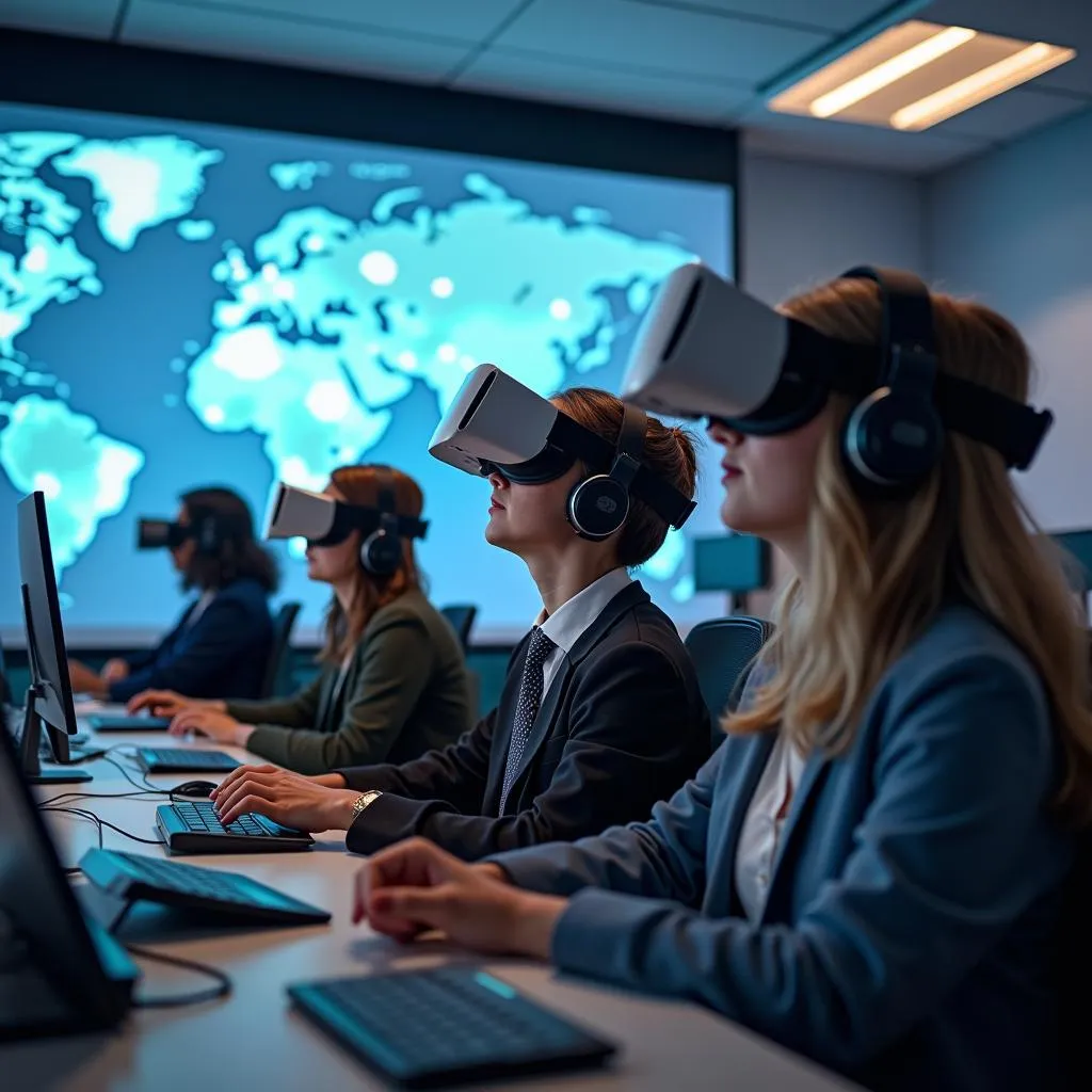 The immersive nature of a virtual classroom setting in online education