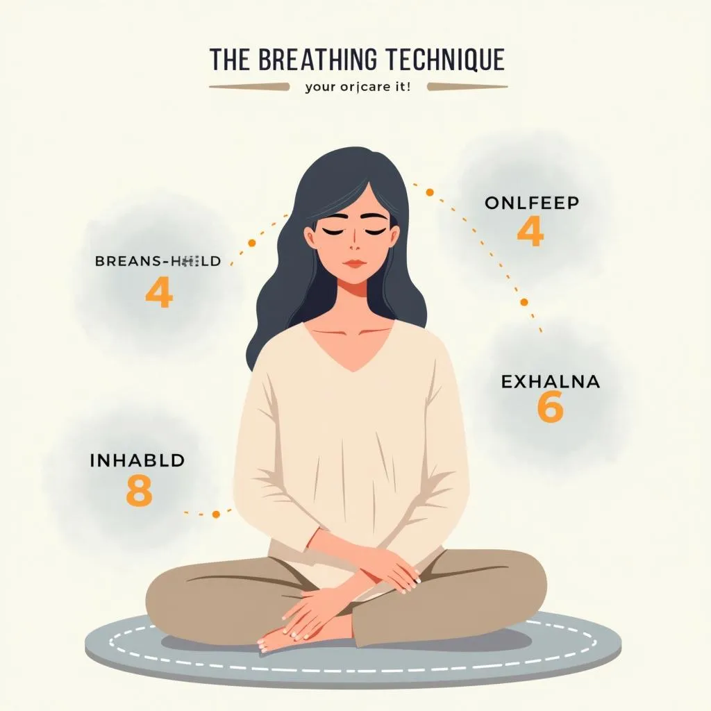 Mindfulness breathing technique for PTE exam stress relief