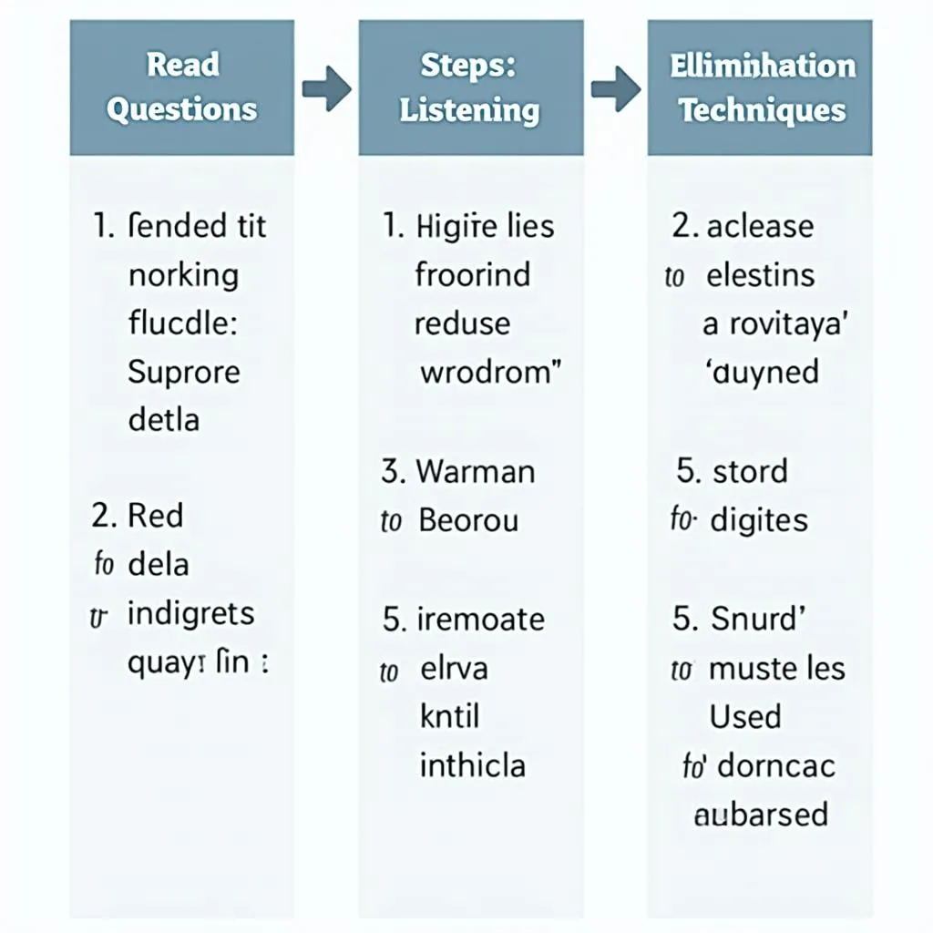 Multiple choice strategy for PTE listening