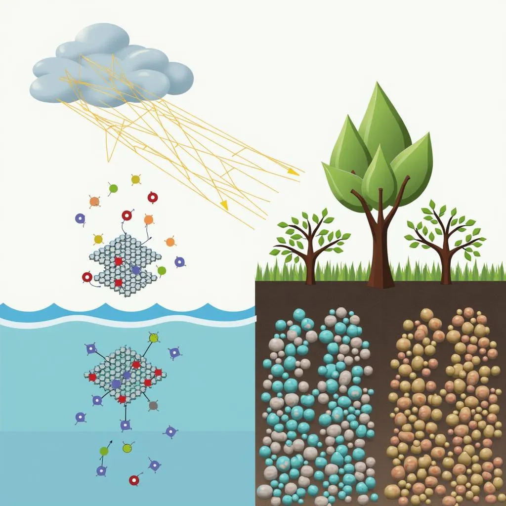 Nanotechnology solution for environmental cleanup with nanosized particles and pollutant absorption