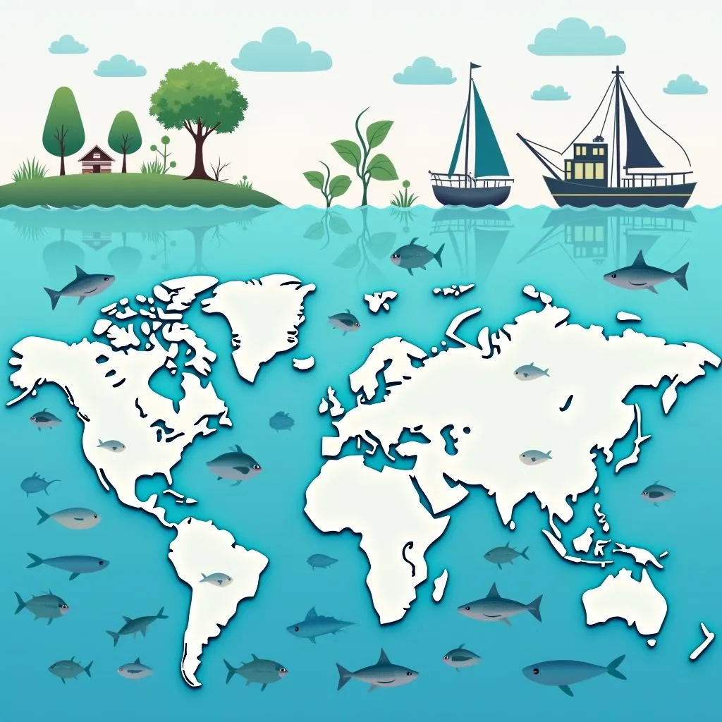 Ocean conservation efforts with sustainable fishing and marine protected areas