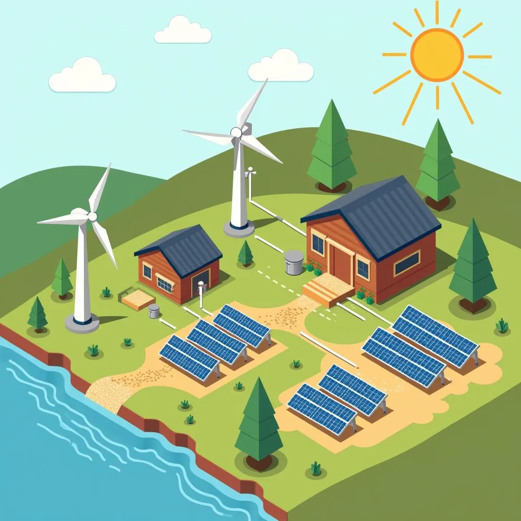 Decentralized renewable energy system providing reliable off-grid power