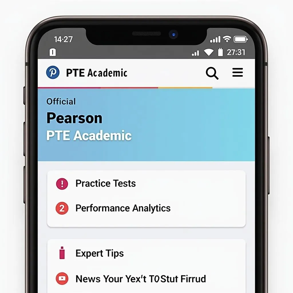 Official PTE Academic App Interface