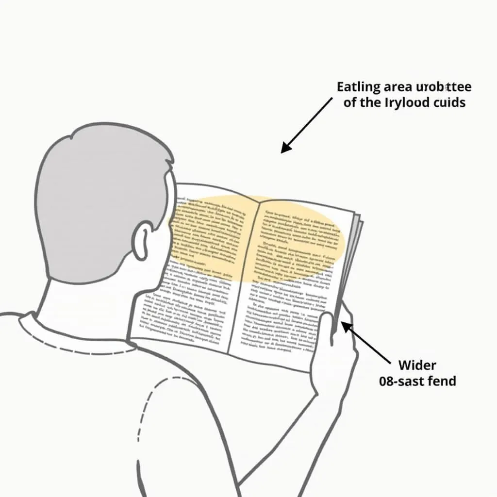 Expanding peripheral vision for PTE reading