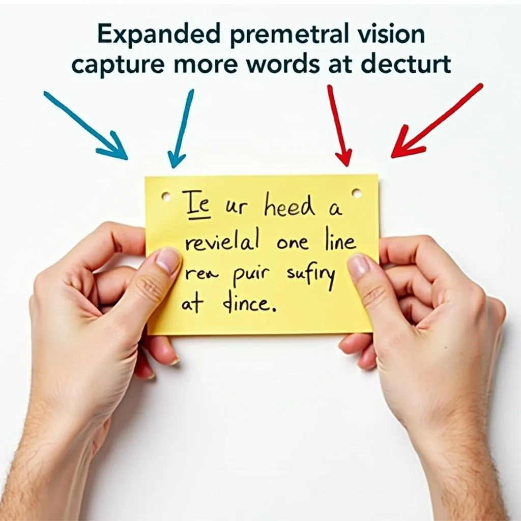 Peripheral vision training for PTE reading