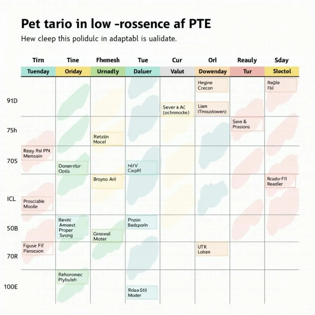 Personalized PTE Study Schedule Template