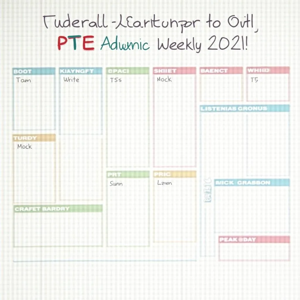 Structured study plan for PTE Academic preparation at home