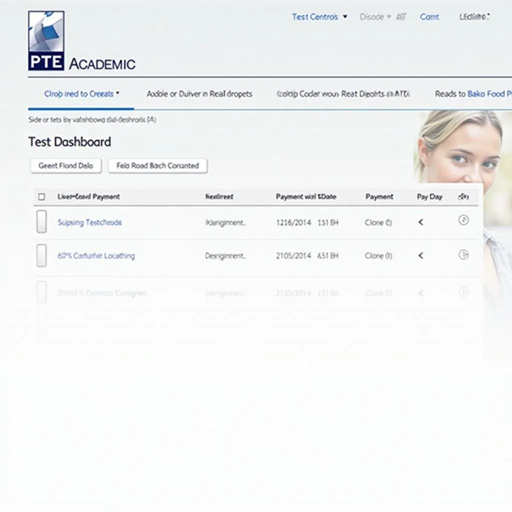 PTE Academic Online Booking Platform Interface