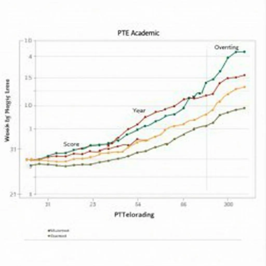 PTE Academic progress tracking chart