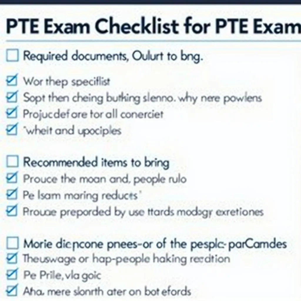 PTE exam day preparation checklist for professionals