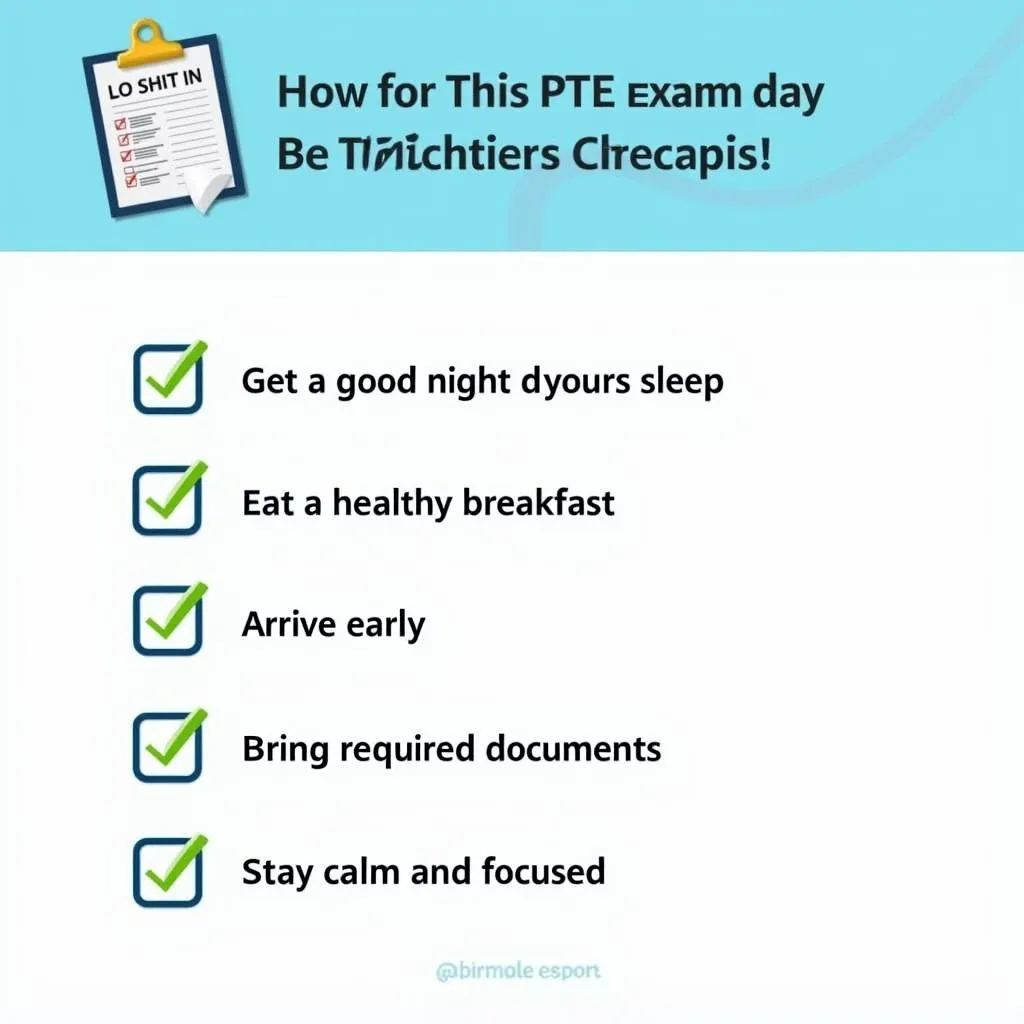 PTE Exam Day Preparation Checklist