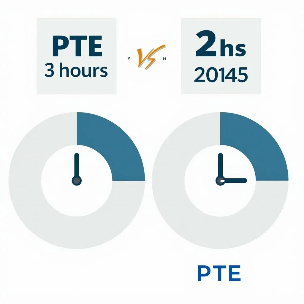 PTE exam duration reduction from 3 to 2 hours