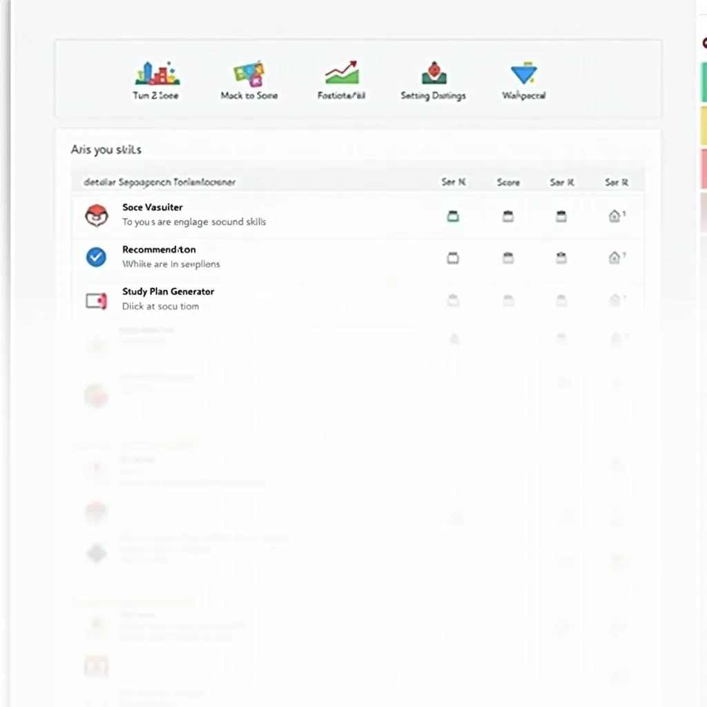 PTE feedback interpretation tool interface