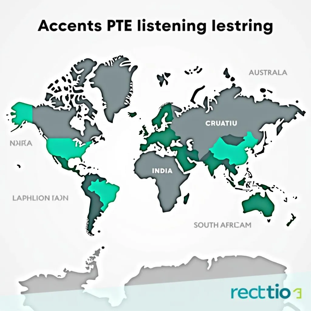 PTE Listening Accent Diversity Map