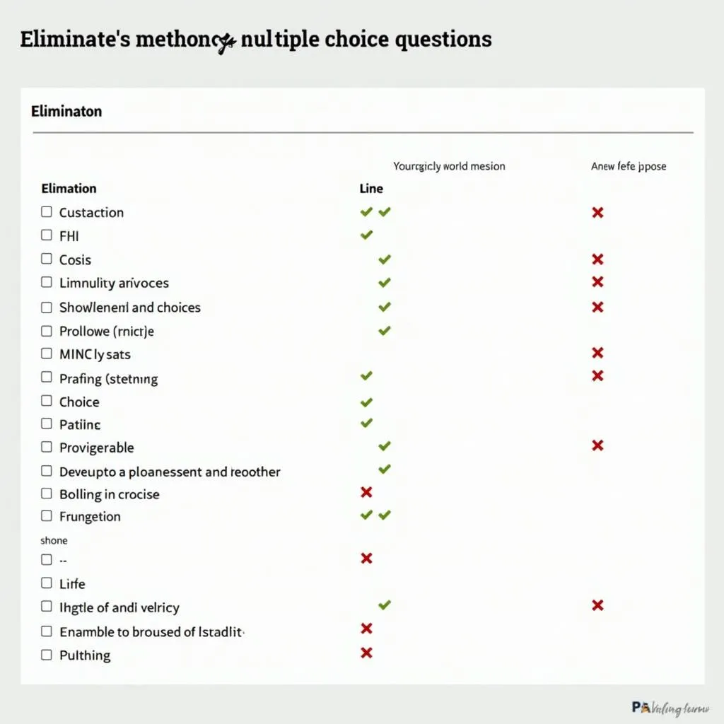 Elimination Method in PTE Listening