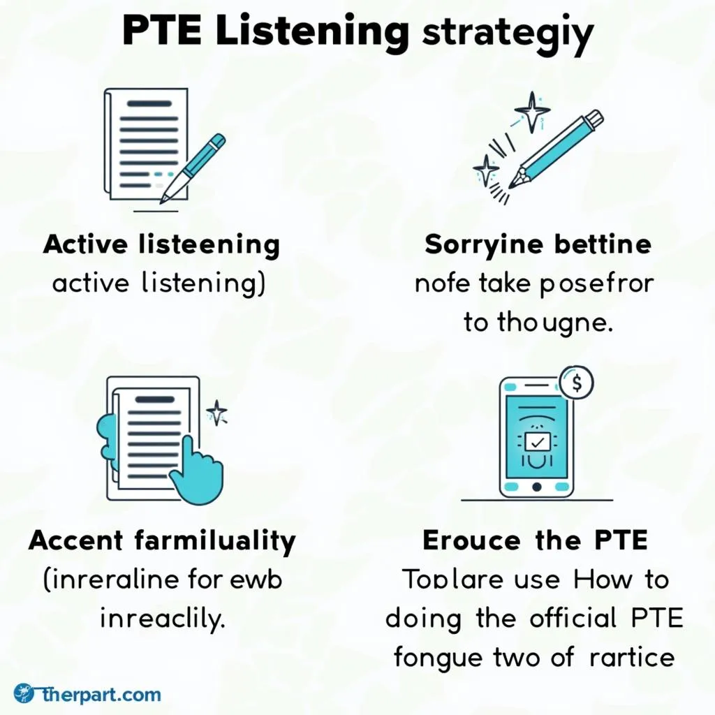 PTE Listening Strategies Visual Guide