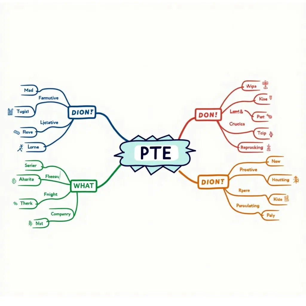 Mind mapping technique for PTE note-taking