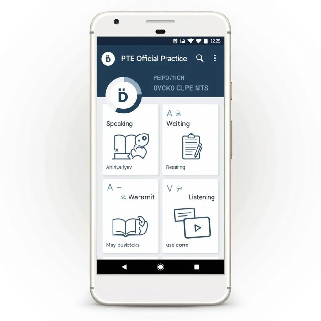 PTE Official Practice App Interface