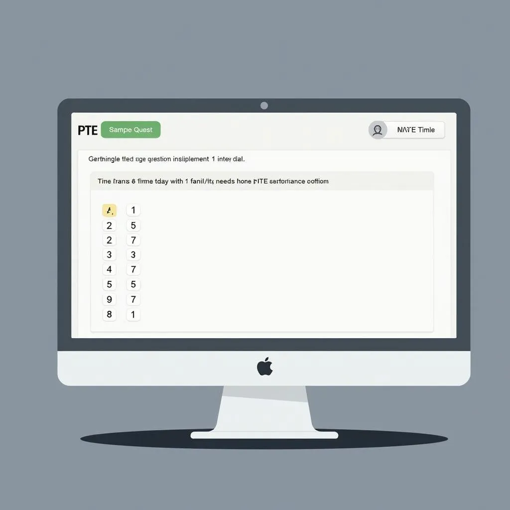 PTE Official Practice Test Interface