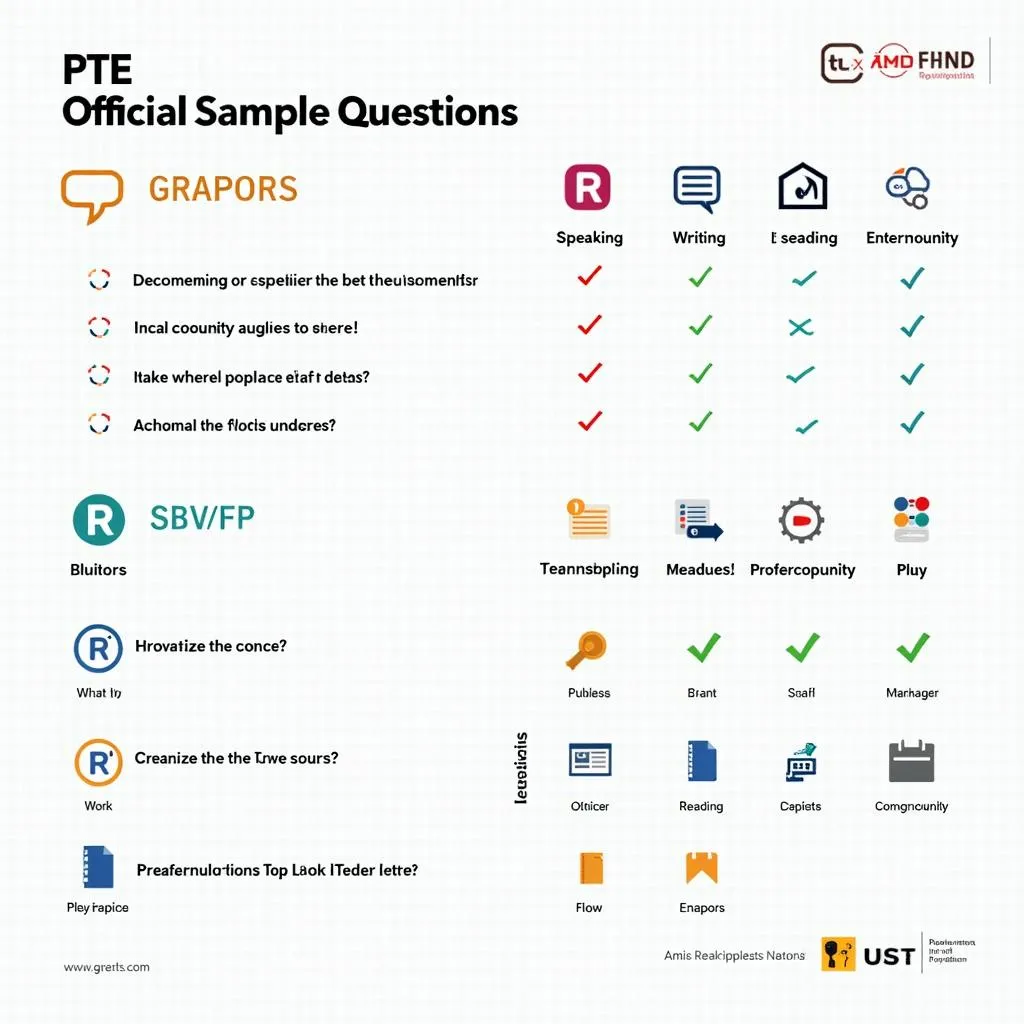 Types of PTE Official Sample Questions