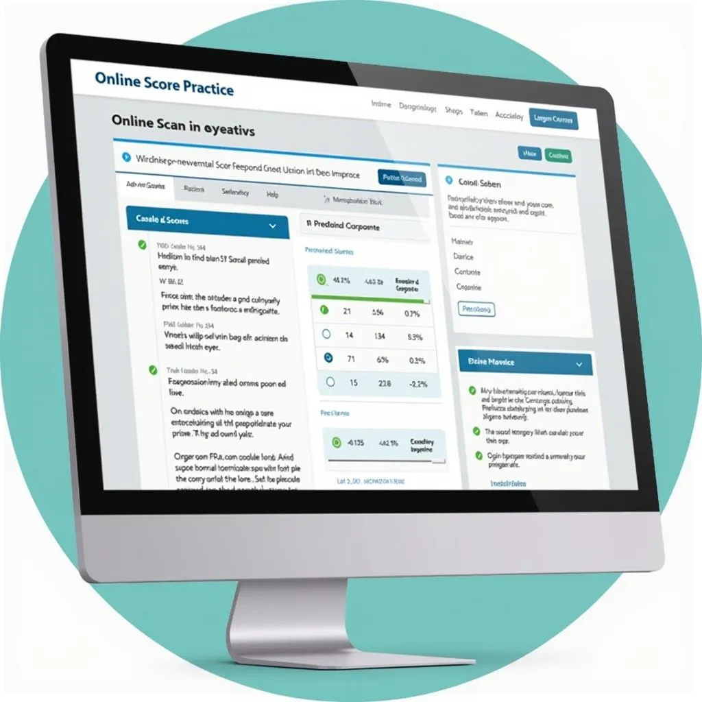 PTE Online Score Practice Interface