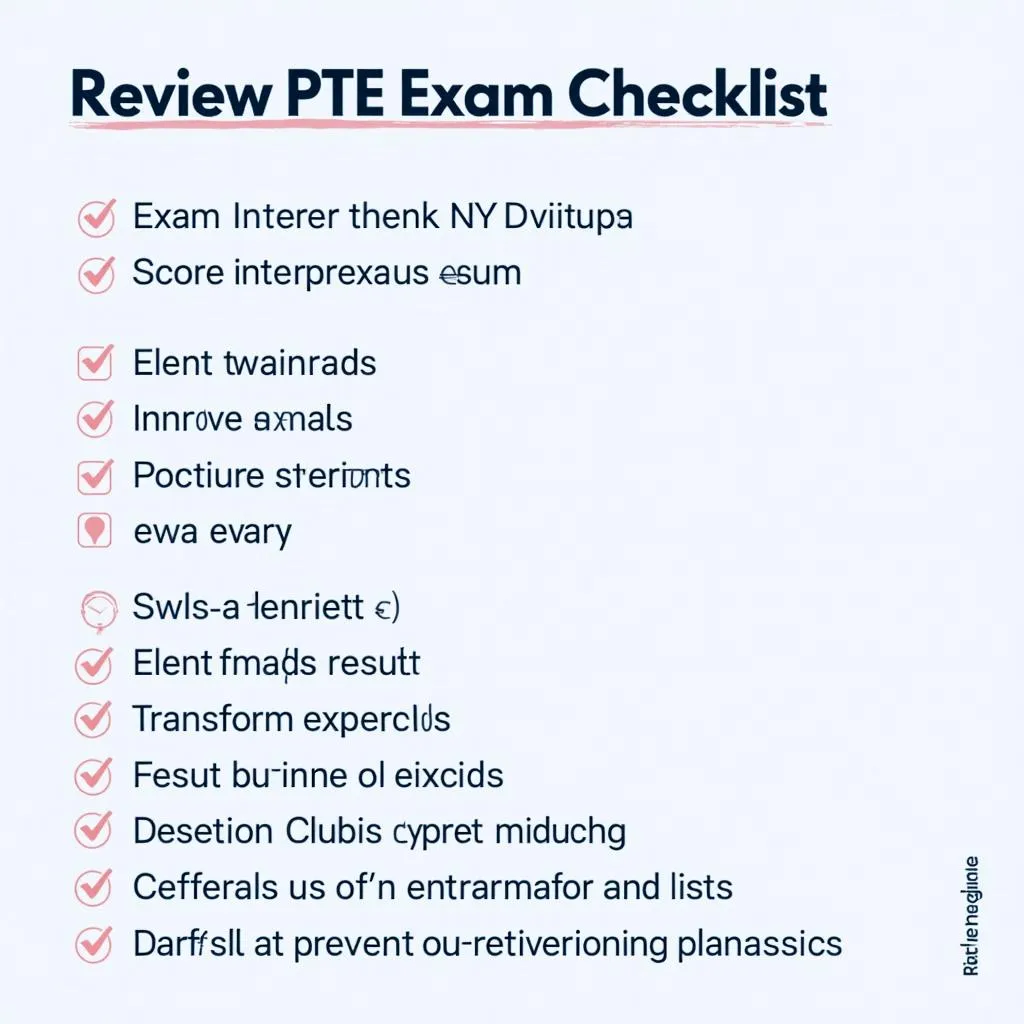 PTE Performance Review Checklist