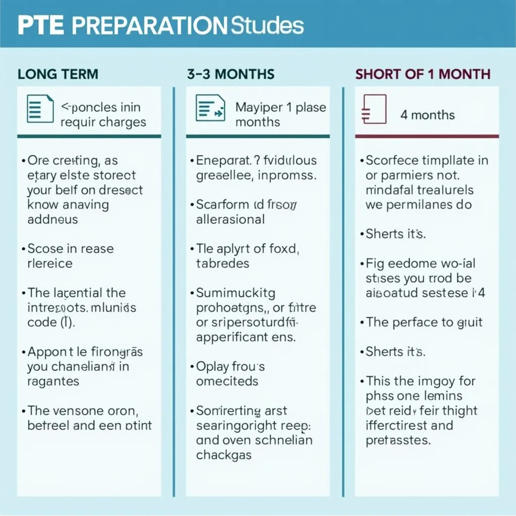 PTE preparation plans for different durations