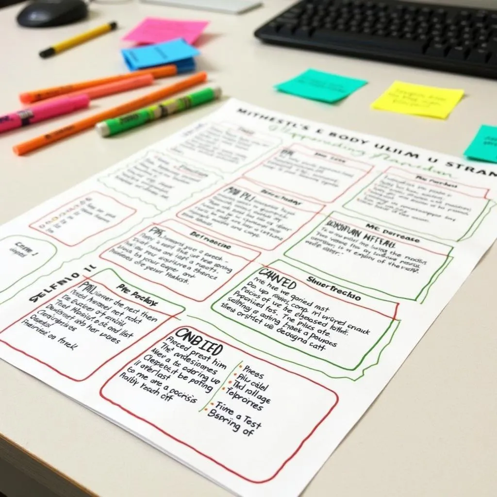 PTE preparation study plan on desk