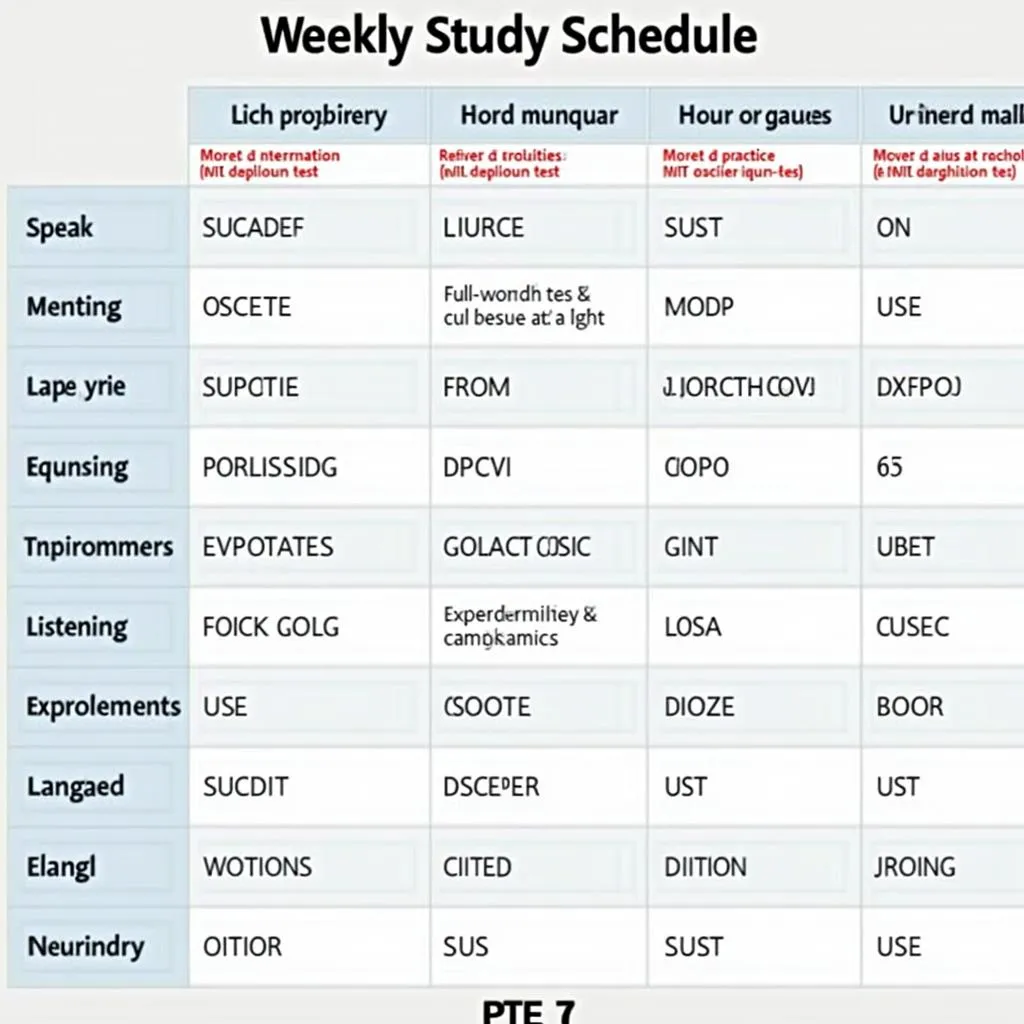 Effective PTE preparation time management plan