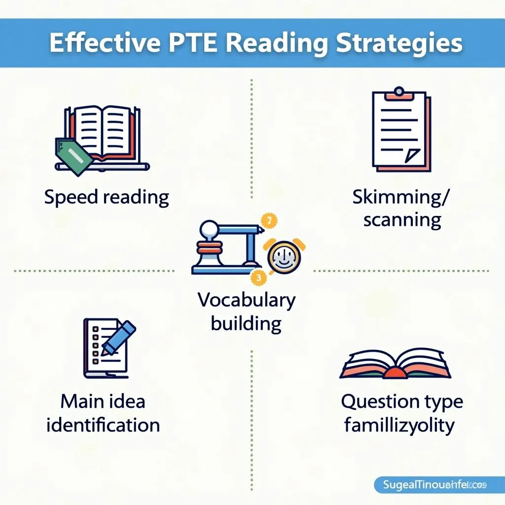 PTE Reading Strategies Infographic