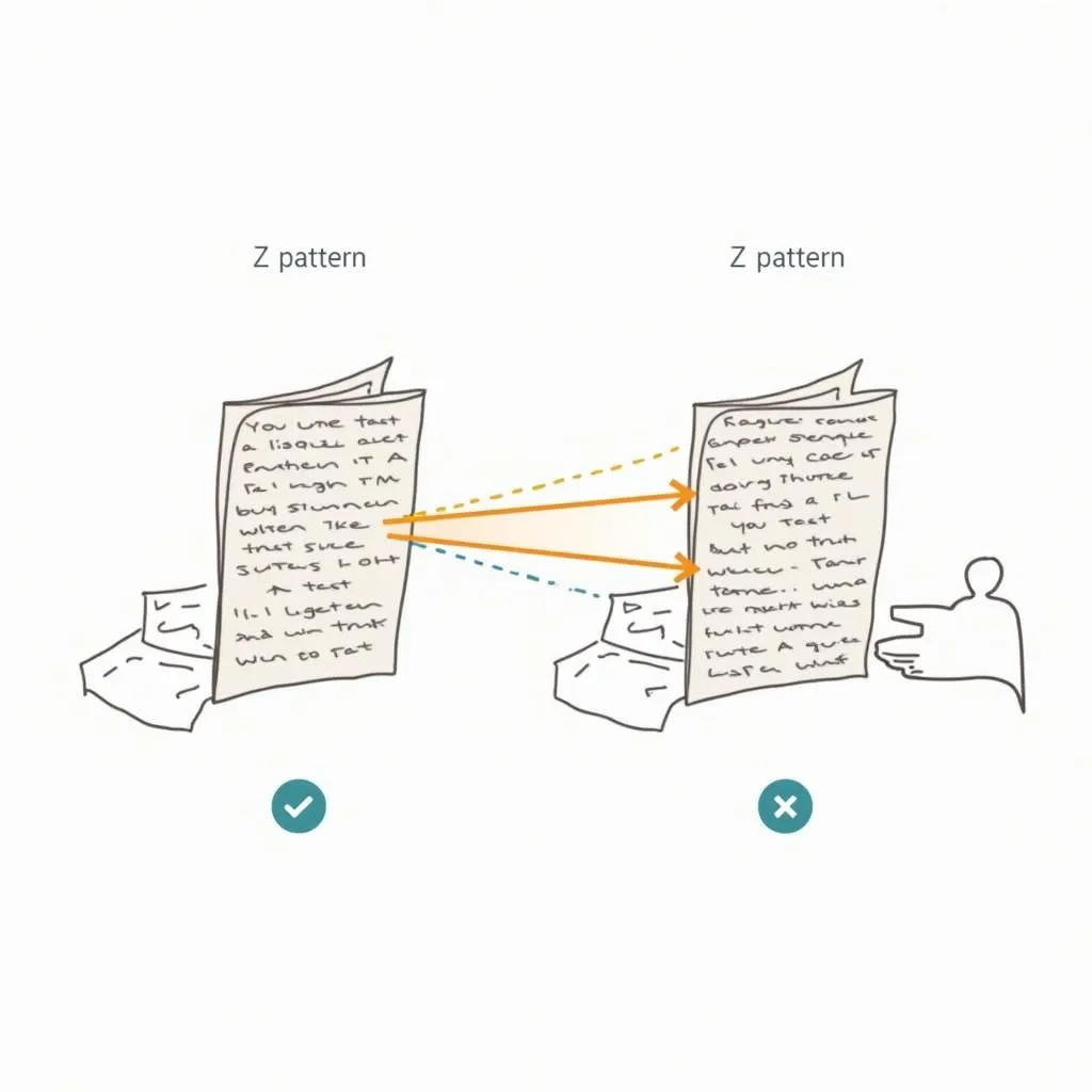 Z-pattern skimming technique for PTE reading