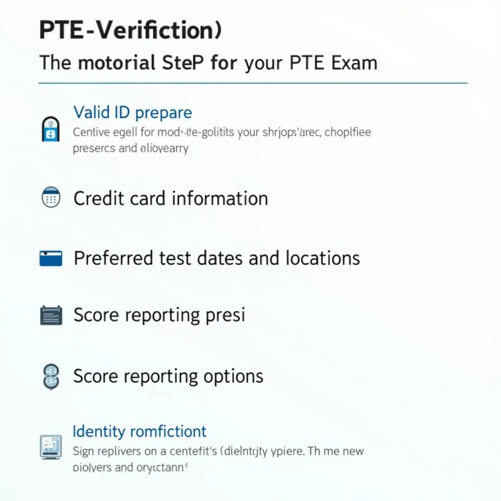 PTE exam registration checklist