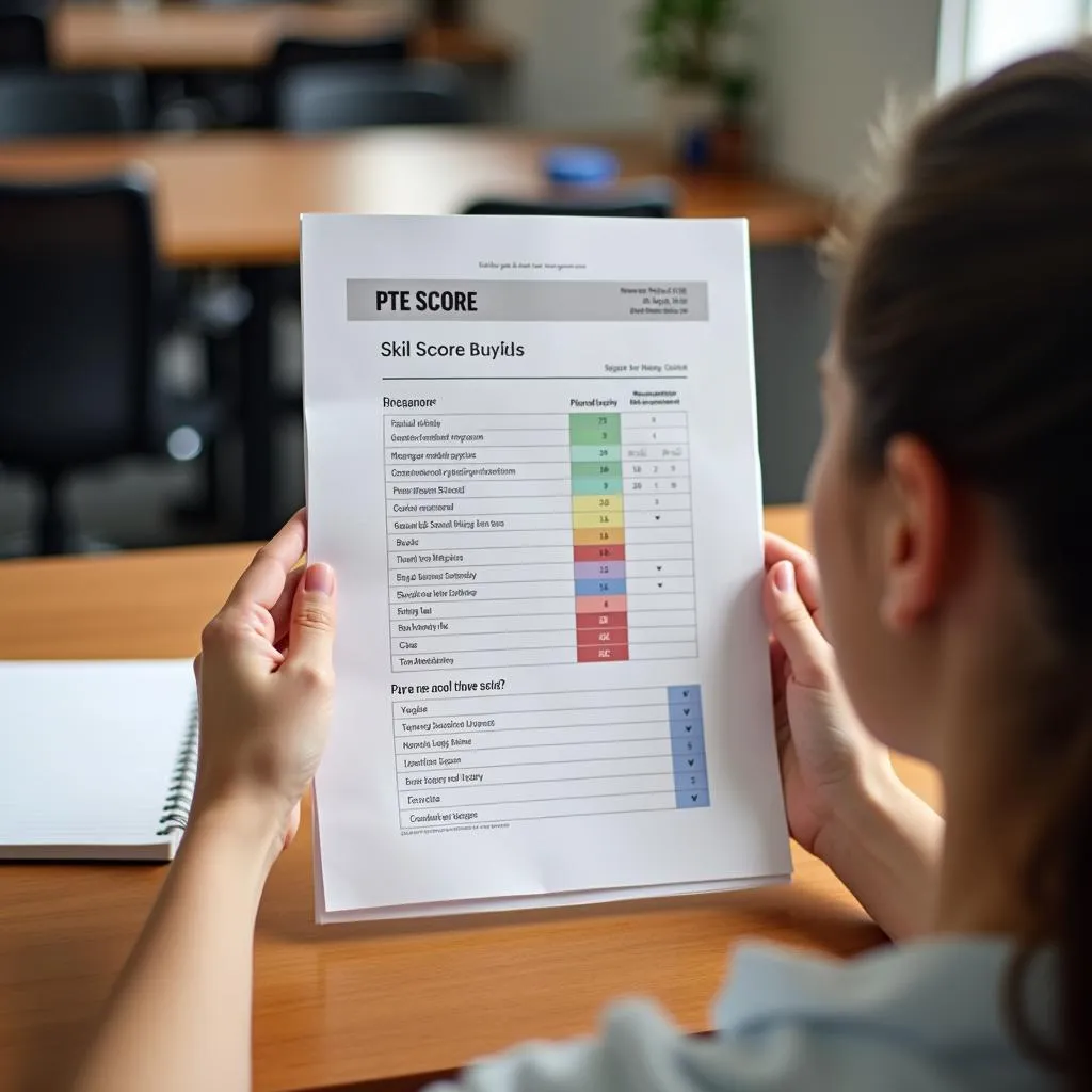 Analyzing PTE score report for retake preparation