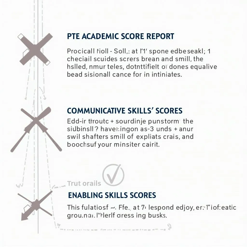 Key components of a PTE score report