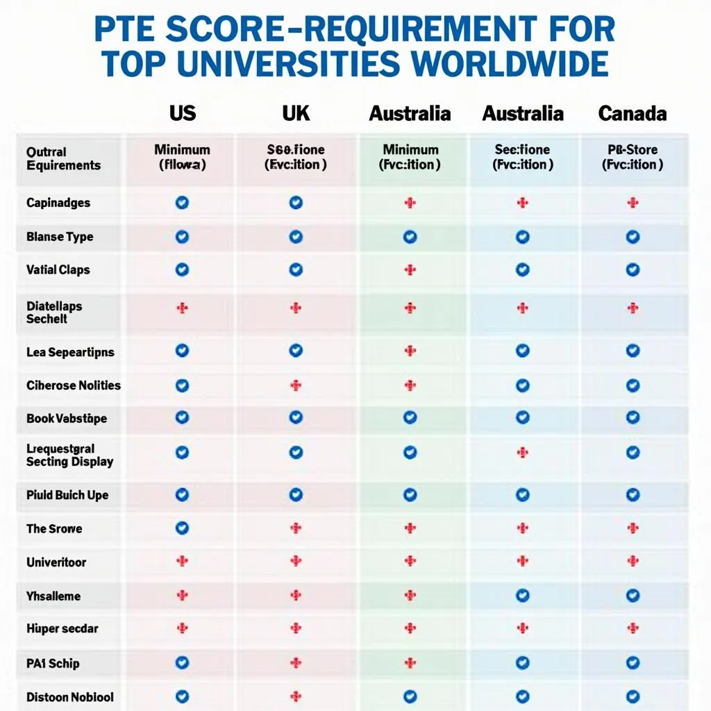 PTE Score Requirements for Top Universities